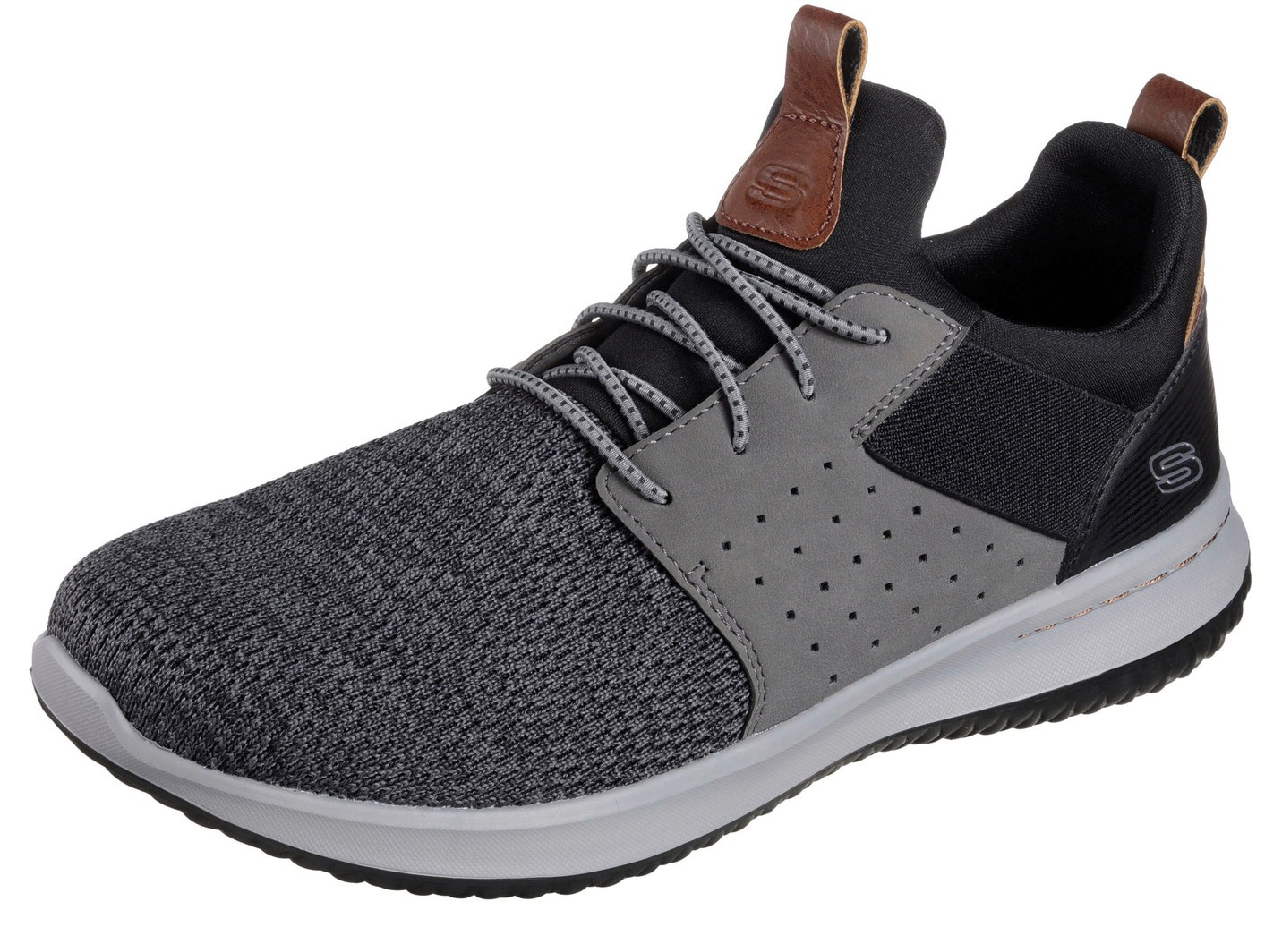 SKECHERS, leichte Herren-Slipper, mit elastischer Zierschnürung